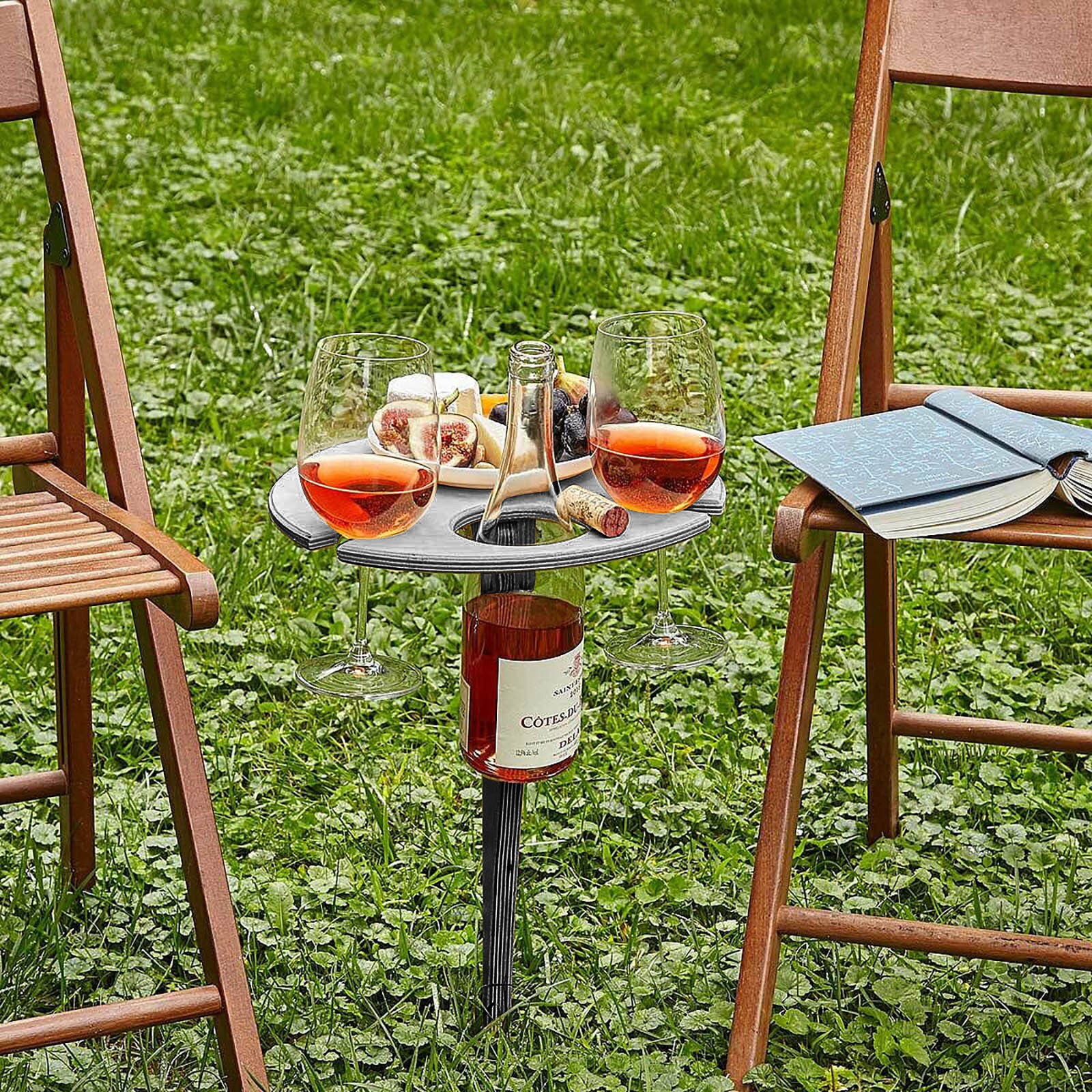 Outdoor Draagbare Wijn Tafel Met Opvouwbare Ronde Desktop Mini Houten Picknicktafel Te Dragen Decoratie Salon Voor Thuis