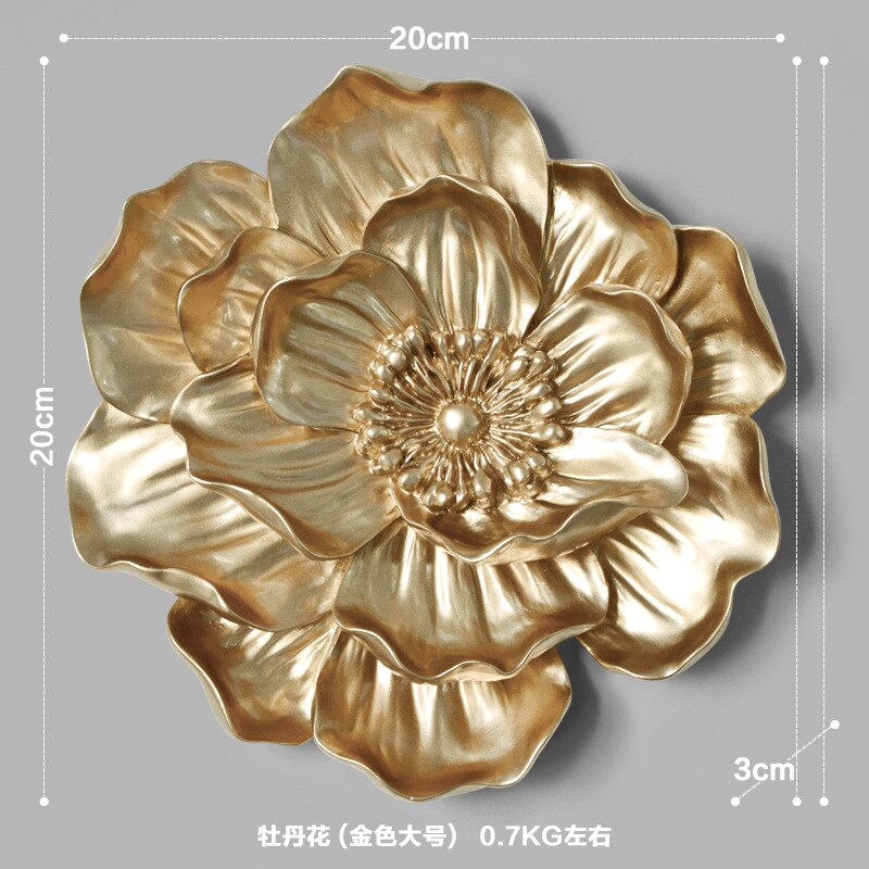3D Stereo Harz Lotus Fisch Blumen Handwerk Dekoration Europäischen Wohnzimmer Hause Wand Hängen Fische Wandbild Kreative Wand Aufkleber: 6