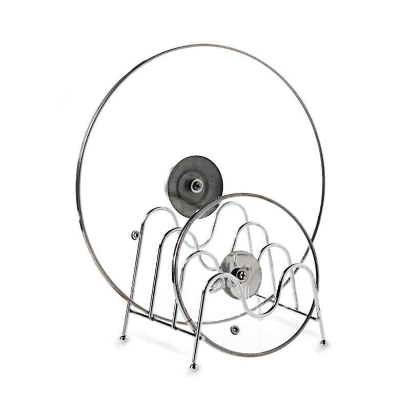 Kitchen Organizer Pot Lid Rack Iron Metal Spoon Holder Pot Lid Shelf Cooking Dish Rack Pan Cover Stand Kitchen Accessories