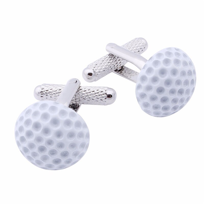Sportieve Style Mens Golf Manchetknopen Wit Emaille Sieraden Voor Jongens Ceremony