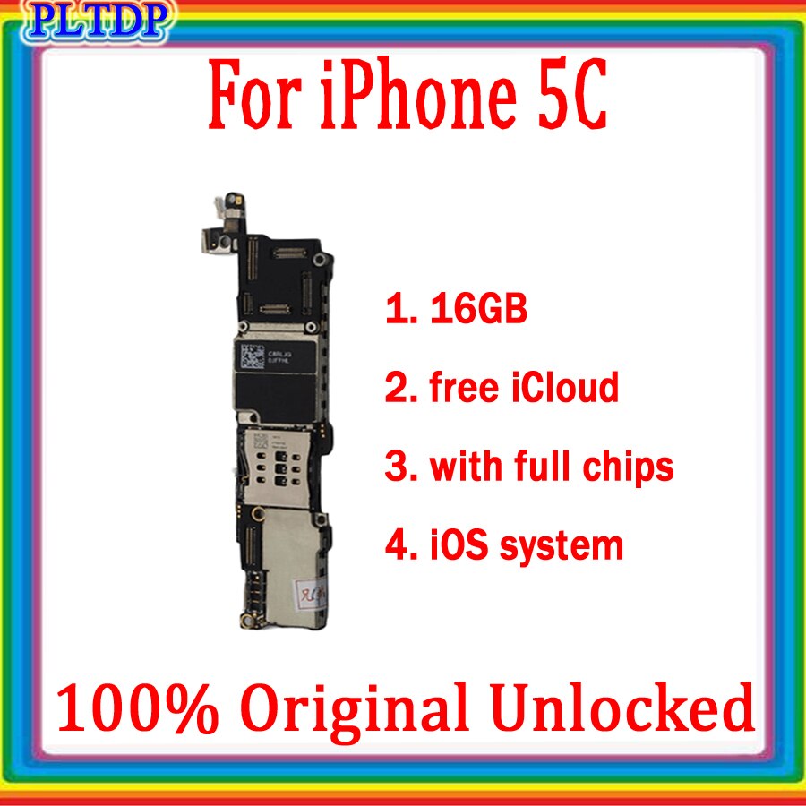 Gratis Icloud Voor Iphone 4 4S 5 5c 5S 5se Moederbord, 100% Originele Ontgrendeld Voor Iphone 5S 5SE Geen Touch Id Logic Board Getest: For 5C-16GB