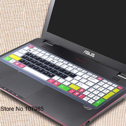Cubierta protectora de silicona para teclado de portátil de 15,6 pulgadas, para Asus X555Q, X555Y, X555YI7310, FX50, F540U, K550V, A556, FH5900: Candyblack