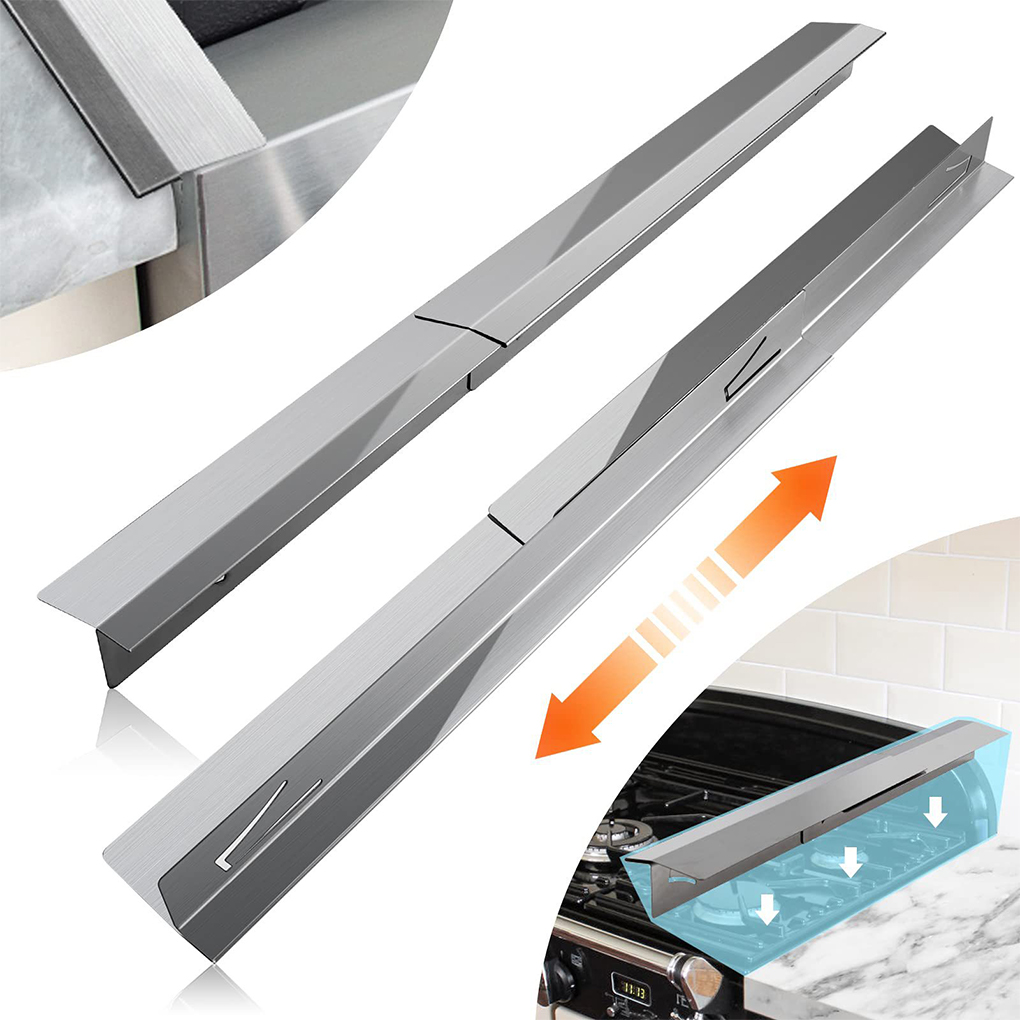 Kachelopeningen Covers RVS Gaten Cover Kookplaat Trim Kachelopeningen Guards 13.8-27.5 ''Verstelbare Hittebestendige Hiaten
