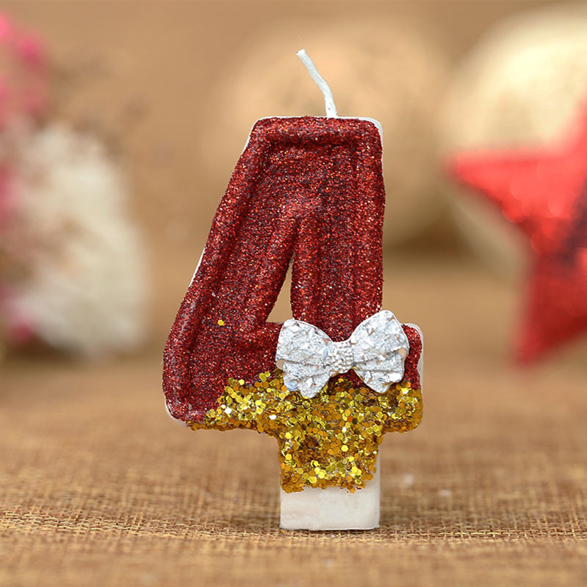 Bougie numéro 3 pour gâteau d'anniversaire, bougies faites à la main, décoration de gâteau d'anniversaire, de mariage, de fête d'anniversaire: Gris clair