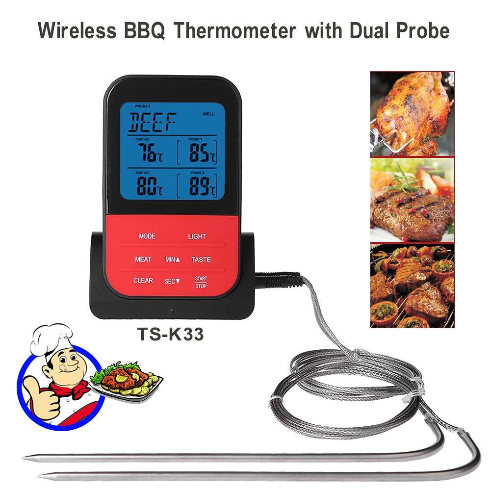 Cucina Barbecue Termometro Timer Cucina a base di Carne di Tester del Calibro di Temperatura con Sonda Picnic Strumento Facilmente Per Il Trasporto Barbecue Strumenti
