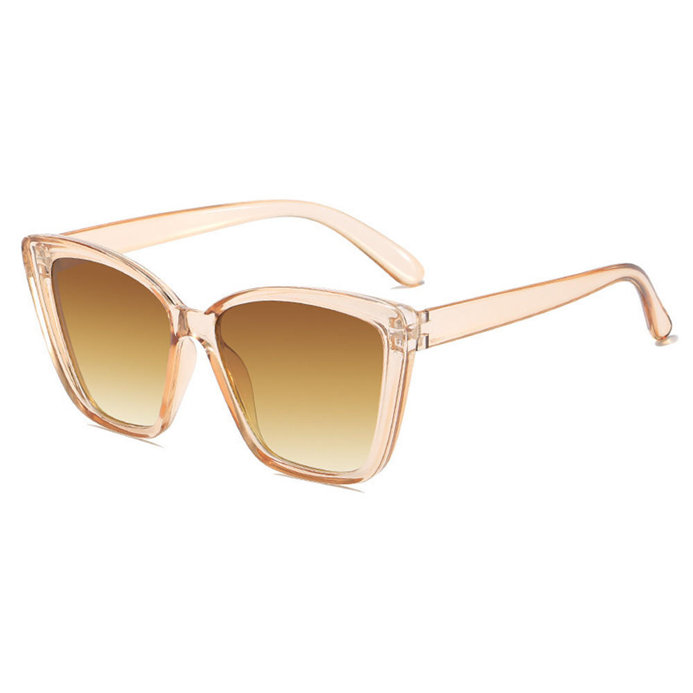 Trendy store cat eye-solbriller for kvinner og menn, retro firkantede solbriller med  uv400 beskyttelsesbriller: Oransje