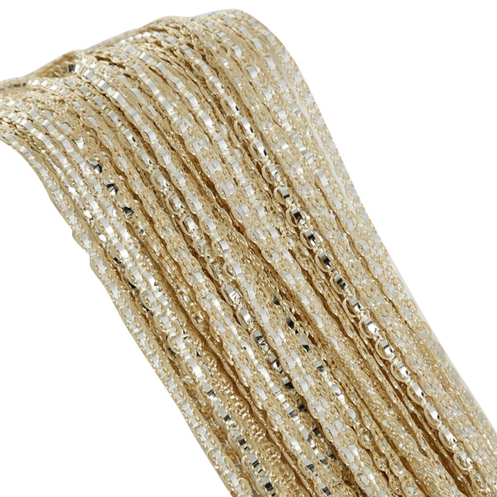 Newest Crystal Curtain Flash Line Shiny Door String Curtain Wall Panel Edge Window Room Divider Blind Tassel Screen: Champagne
