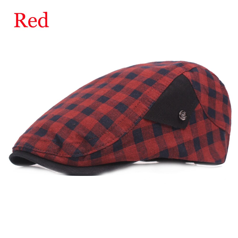 Casquette Plate Bérets Style Vintage Newsboy Cap Chapeau Unisexe Réglable Cha