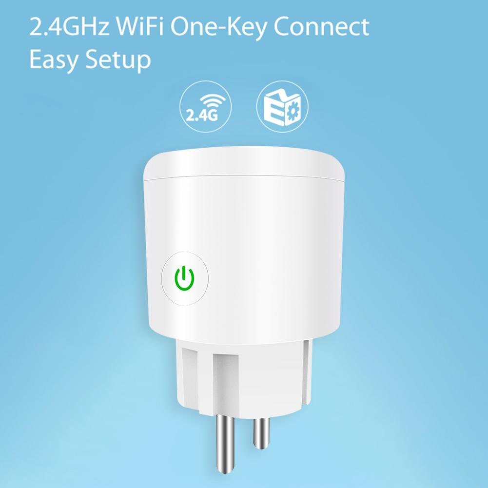 Smart Plug WiFi Control Socket Timer EU Outlet Voice Control Overload Protection Timing Fnction Energy Saving for Alexa Google