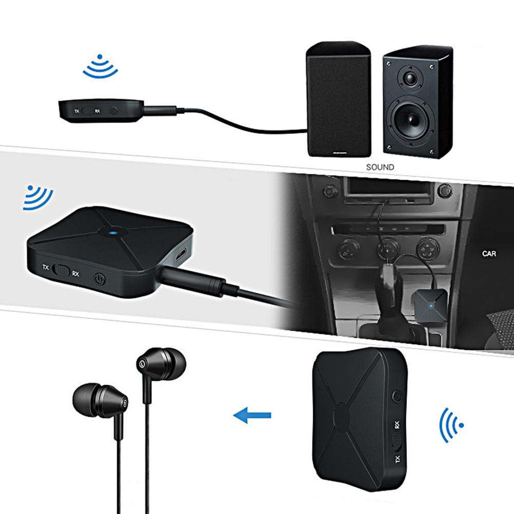 2 in 1 Bluetooth Receiver Transmitter TV Computer BT4.2 Wireless Audio Adapter Operating Range Greater than 10 meters