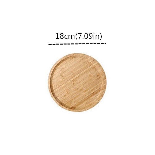 Wooden Flat Dishes tableware Japanese snack foods round Dinner Trays Food container Kitchen utensils Sushi Fruit Plates Party: 18cm