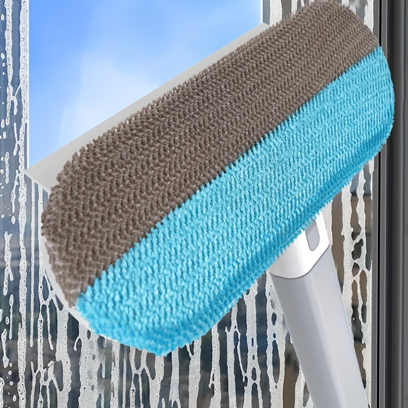 1 cepillo multifuncional para limpieza de ventanas y minieliminador de pelo de mascotas, herramienta de limpieza de ventanas para uso doméstico