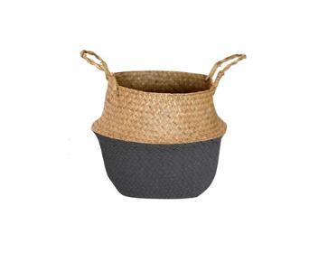 Folding Basket Seaweed Wicker Baskets Dirty Laundry Storage Basket Home Storage Simple Decoration: 3 / diameter 38cm