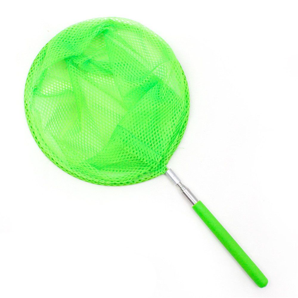 Red de pesca telescópica extensible para niños, malla ligera de 34 pulgadas para atrapar insectos, Red de mariposa: green