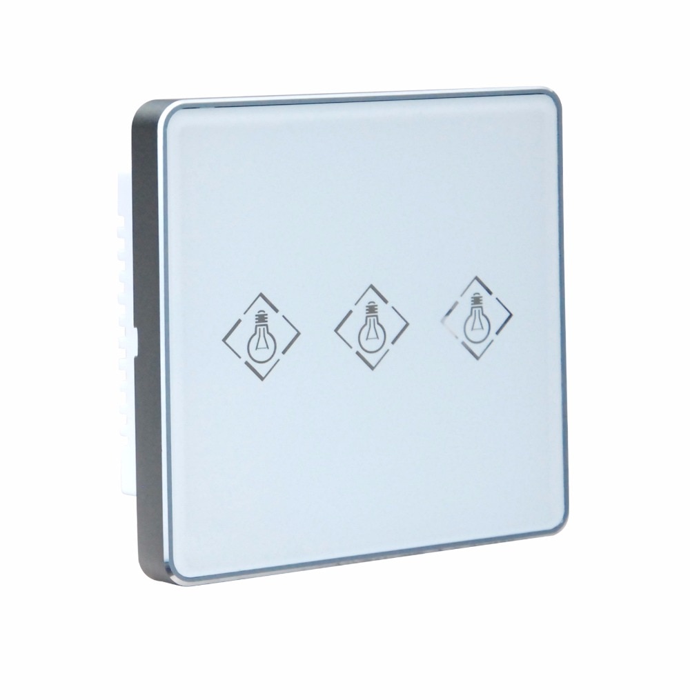 433 mhz 868 mhz 3ch draadloze elektronische lichtschakelaar werken met Focus alarm MeiAn alarm panel smart home wifi smart lichtschakelaar