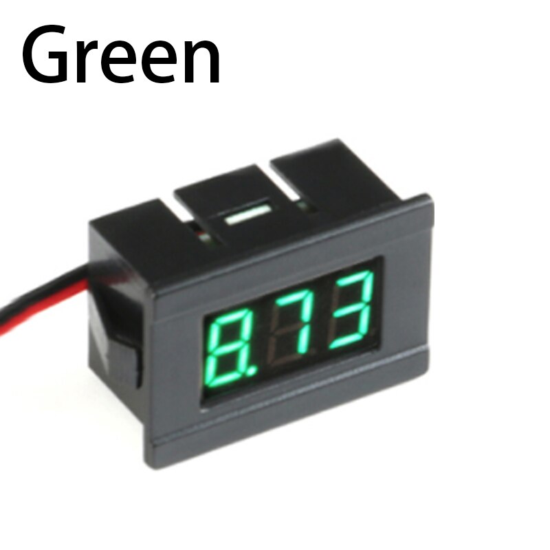 Mini Auto Voltmeter 12V Digital LED Display Volt Meter Gauge Voltage Panel Meter 2 Wires Car Accessoties for Automoble/Moto: Green
