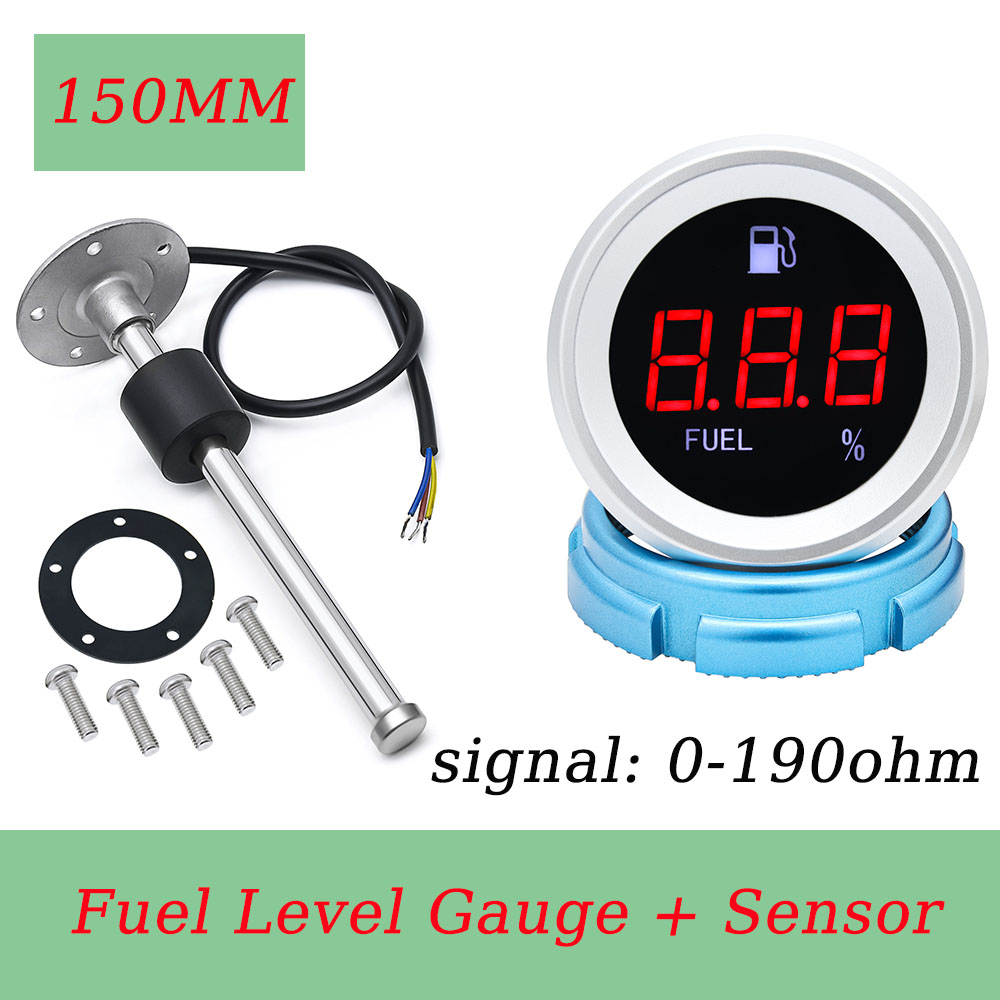 100-600mm Fuel Level Gauge Sensor Digital Fuel Level Gauges 52MM Waterproof LCD Oil Tank Meter for Marine Car RV Camper Yacht: Lavender