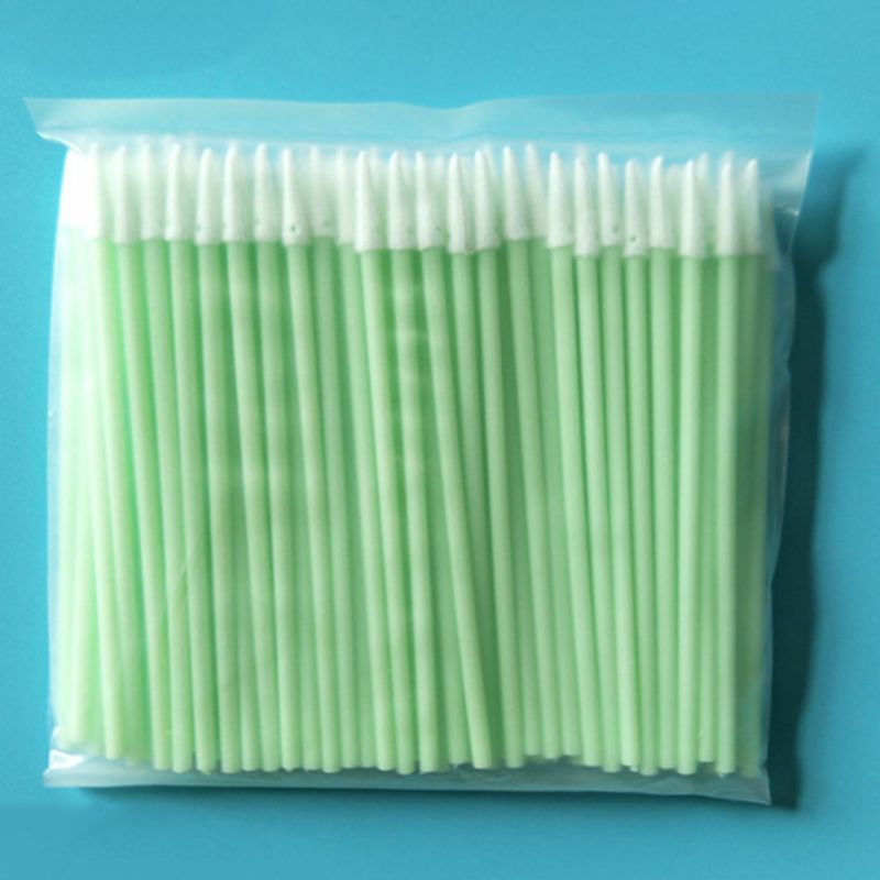 100Pcs/Pack Pointed Tipped Foam Head Cleaning Swabs High Density Sponge Sticks for Inkjet Printer Camera Optical Lens Cleanroom