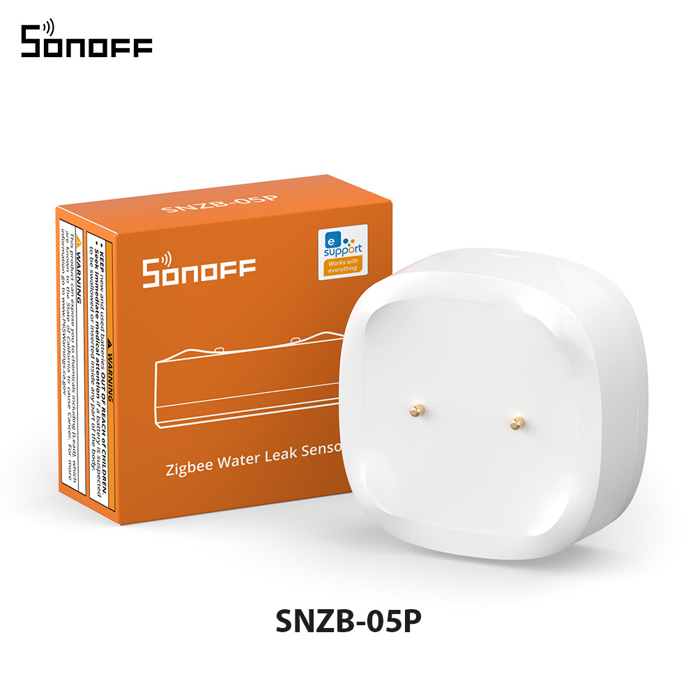 SONOFF SNZB-05P Zigbee slimme waterleksensor Lekkende en druipende detectie Real-time waarschuwing Smart Scence via eWeLink Alexa Google: Bundle1