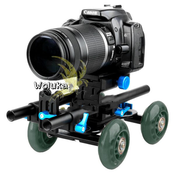 SLR camera car camera slider track car ultra-silent desktop mini four-wheel track car T18