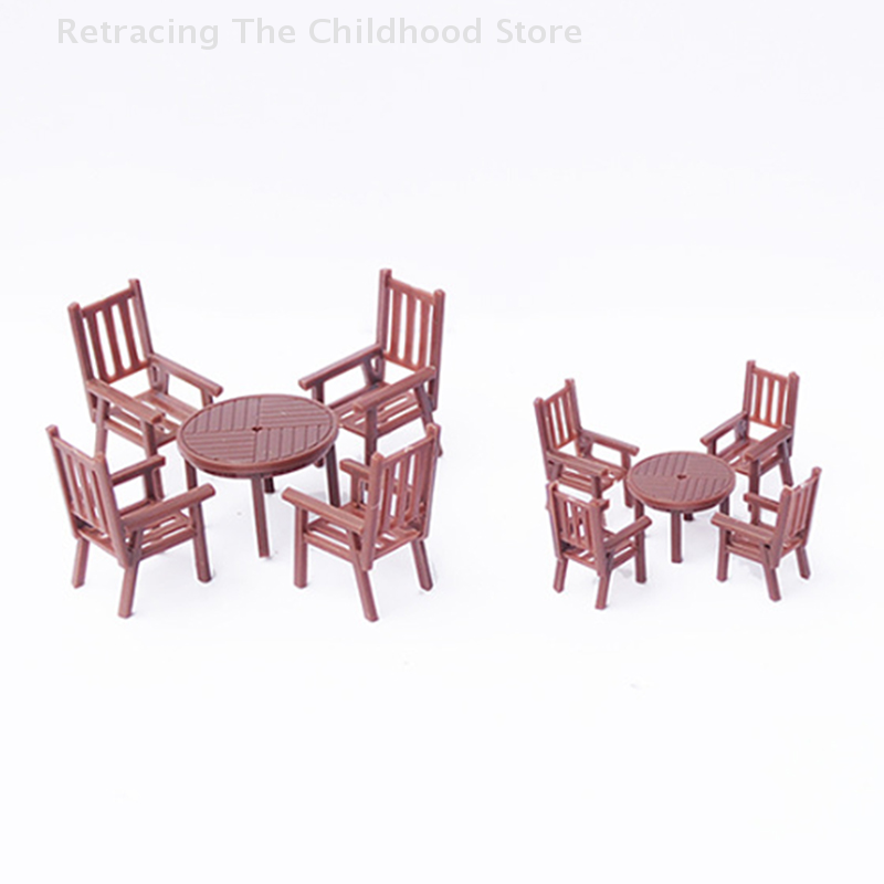 1 ensemble de Mini Table et chaise de Simulation, modèle de scène, accessoires de meubles de jouets 1:30 1:50 1:75