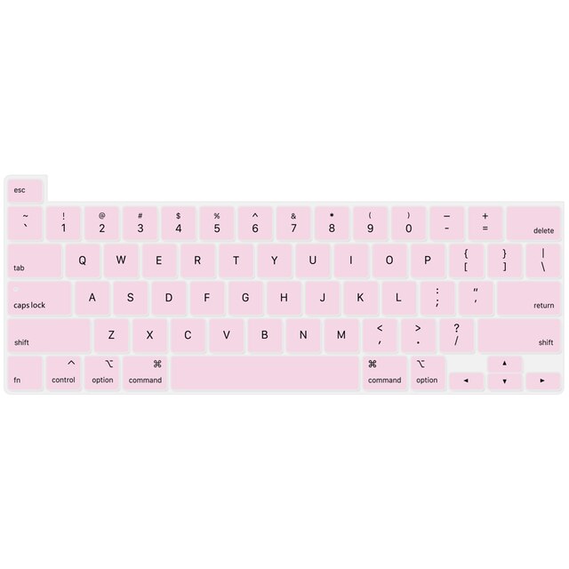 US keyboard cover For Macbook Pro 16 inch A2141 keyboard protector silicone waterproof keyboard skin guard: Light Pink