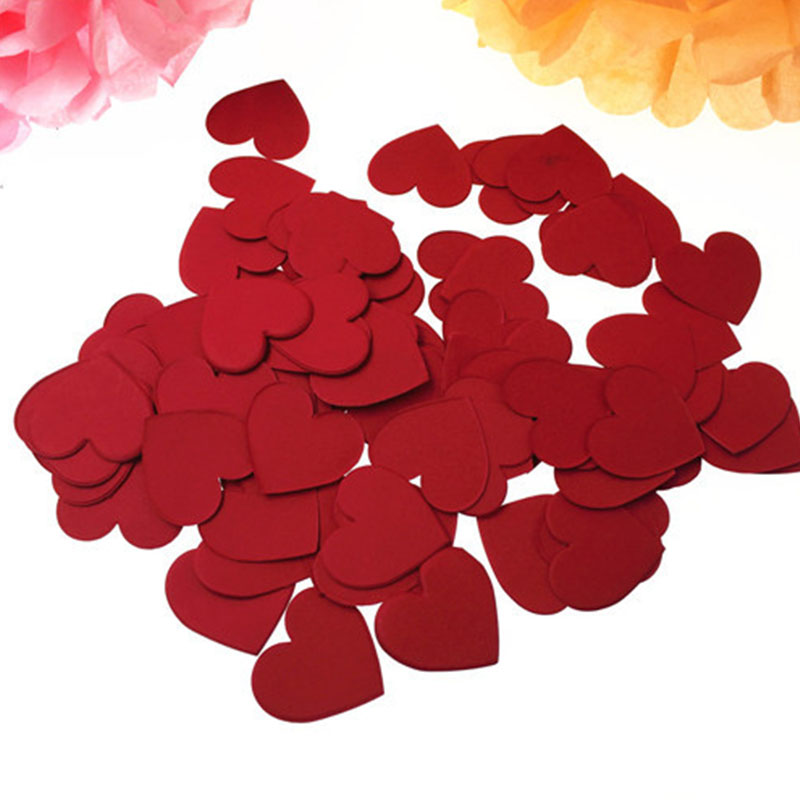 Suministros decorativos Love Confett 100 unids/pack espolvorear de boda romántica artificial que lanza pétalos coloridos en forma de corazón