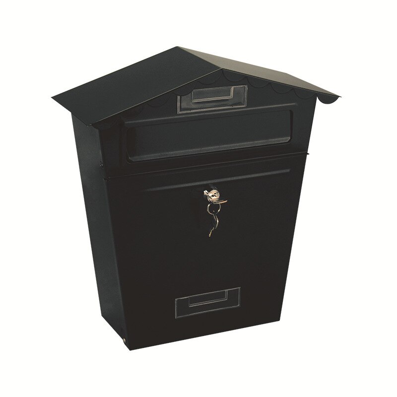 Rainproof Suggestion Box Letter Box Lockable Secure Metal Postbox Wall Mounted Newspaper MailBox Garden Ornament: 07