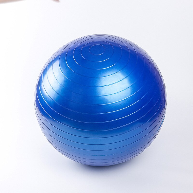 PVC tasteless yoga balance ball fitness shaping hip correction sitting posture stovepipe training thickening fitness ball: Blue