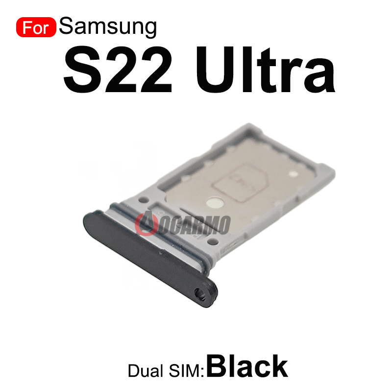 Para Samsung Galaxy S22 Ultra S22U bandeja Sim individual soporte MicroSD de tarjeta Sim Dual pieza de repuesto de ranura Nano