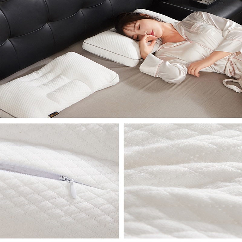 Oreiller Cervical orthopédique de Style japonais | Oreiller Cervical ergonomique 50*30CM de Style japonais, oreiller de cou ajustable en PE, housse en coton, oreiller de couchage
