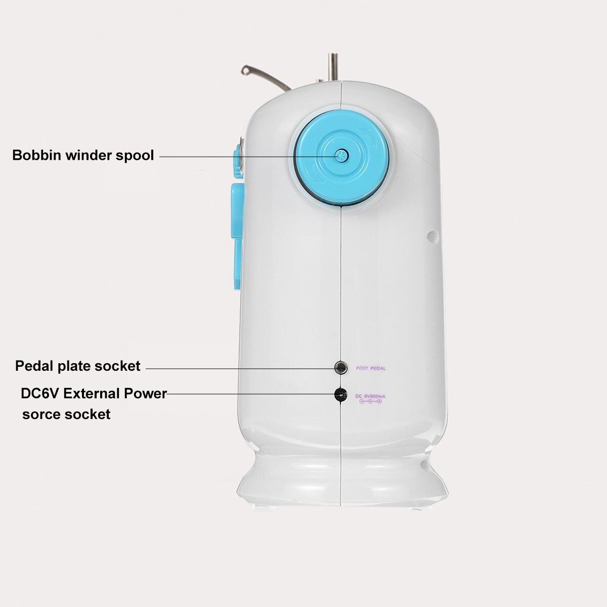 Fanghua Mini Sewing Machine Household Multifunction Double Thread And Speed Free-Arm Crafting Mending LED