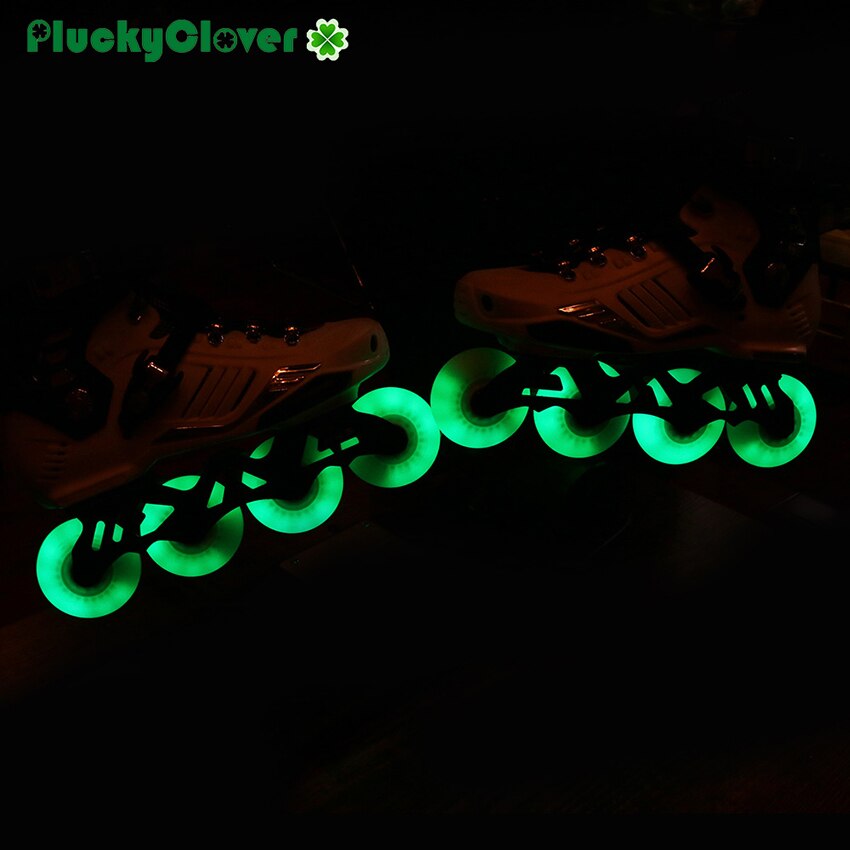 8pc Inline Schlittschuh Rad 72mm 76mm 80mm Blitz-Rolle Rad 90A SEBA Schlittschuh LED Licht Rolle Freistil Slalom Patines Blinkende Rad