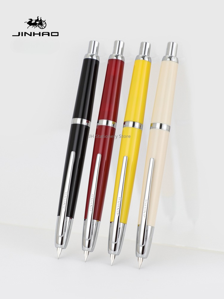 JINHAO 20 pluma estilográfica pluma de tinta de lujo F EF Nib escritura caligrafía bolígrafos útiles escolares papelería PK MAJOHN A1 10