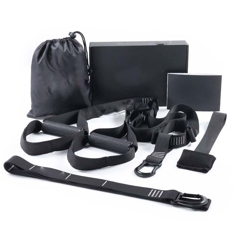 Pendurado cinto de treinamento pendurado treinador fitness tensão corda equipamentos de fitness do agregado familiar: Fancy Black