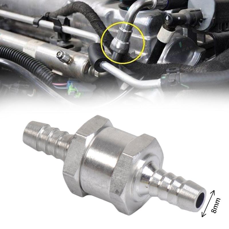 8mm auton polttoöljy diesel bensiini takaiskuventtiili yksisuuntainen alumiiniseos