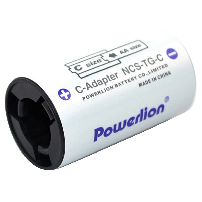 Powerlion C Größe Batterie Adapter, AA Bis C Größe Batterie Abstandshalter Konverter fallen Verwenden Mit AA Batterie Zellen-4 Pack: Ursprünglich Titel