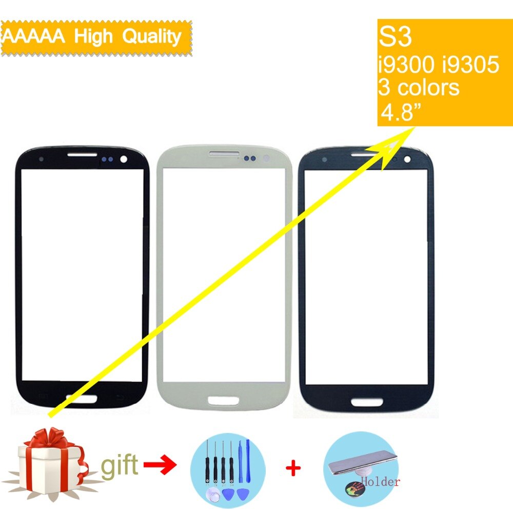 For Samsung Galaxy S III S3 GT-I9300 I9300 i747 i9305 Touch Screen Front Glass Panel TouchScreen Outer Glass Lens NO LCD
