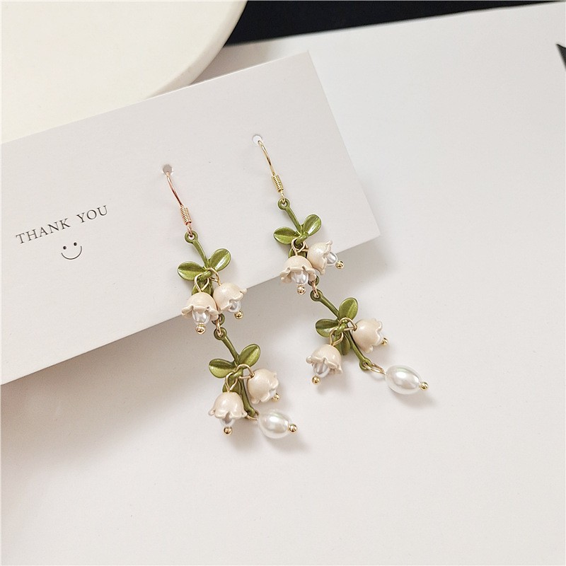 Y2k-pendientes de aro de lujo para mujer, aretes de mariposa y perlas de cristal rosa, novedad de verano, coreana, de joyería: Color marrón amarillo