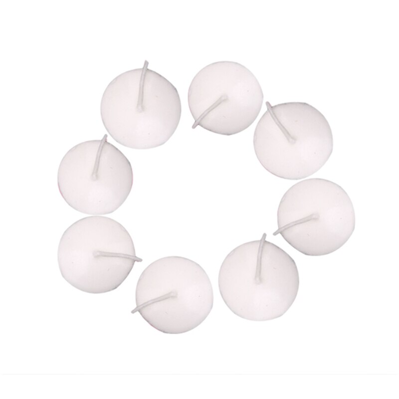 10 Uds. Pequeñas velas flotantes sin perfume para eventos de de boda Año decoración de Navidad velas para decoración del hogar: white