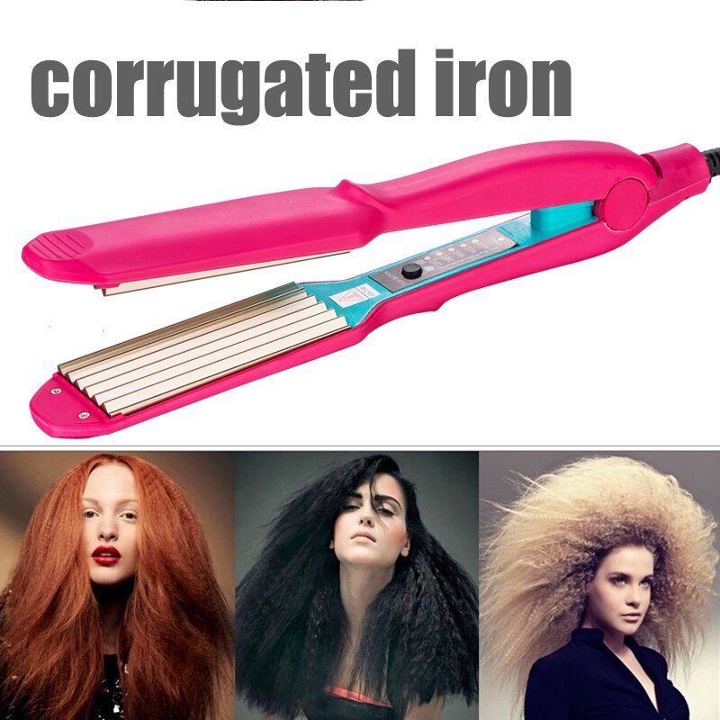 Plancha para rizar el cabello, herramienta de peinado, volumen para placas de maíz corrugado