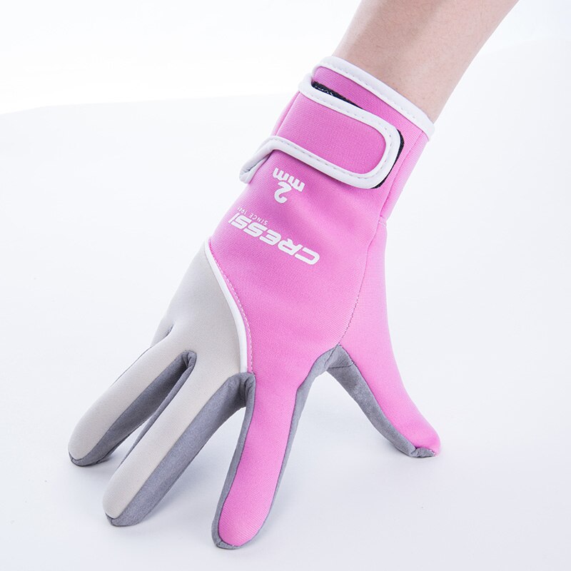 Cressi Tropical 2MM Neoprene Diving Gloves Scuba Diving Snorkeling Five Finger Glove Man and Woman for Adult: PINK GREY / M