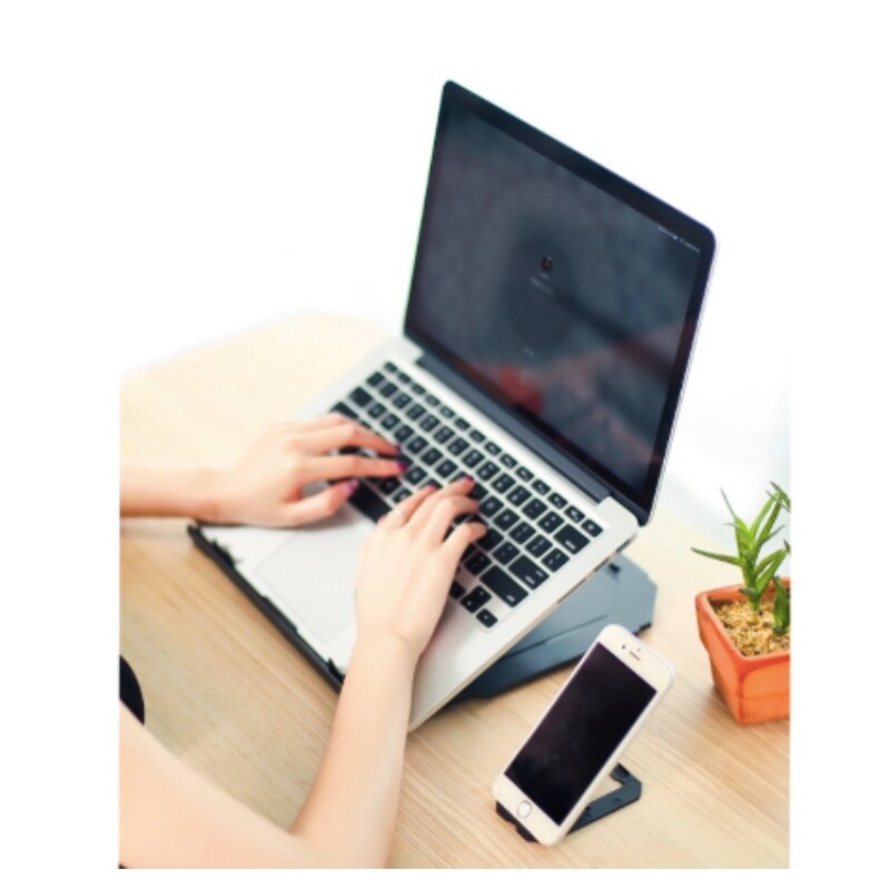 Laptop Stand Cooling Base Foldable Laptop Bracket Tablet Support Cooler Stands Holder with Free phone holder