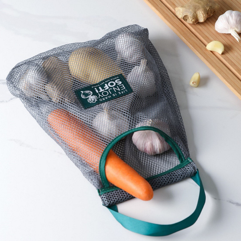Bolsas reutilizables de frutas y verduras, bolsa de malla de algodón para la cocina, bolsa de almacenamiento de verduras, organizador, bolsa de malla para almacenamiento ecológica