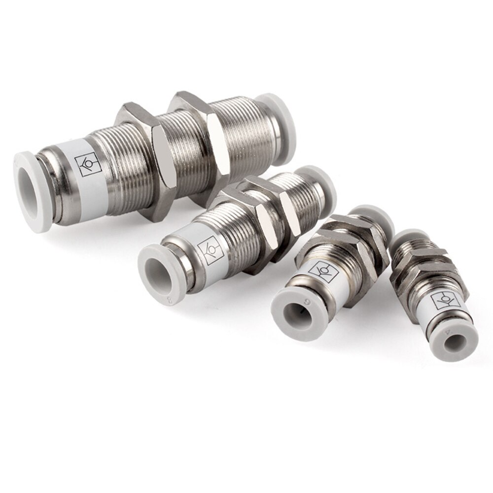 Pneumatic check valve hose straight pipe L-shaped partition SPU SPV SPM-4 6 8 10 12 air compressor quick air pipe plug connector