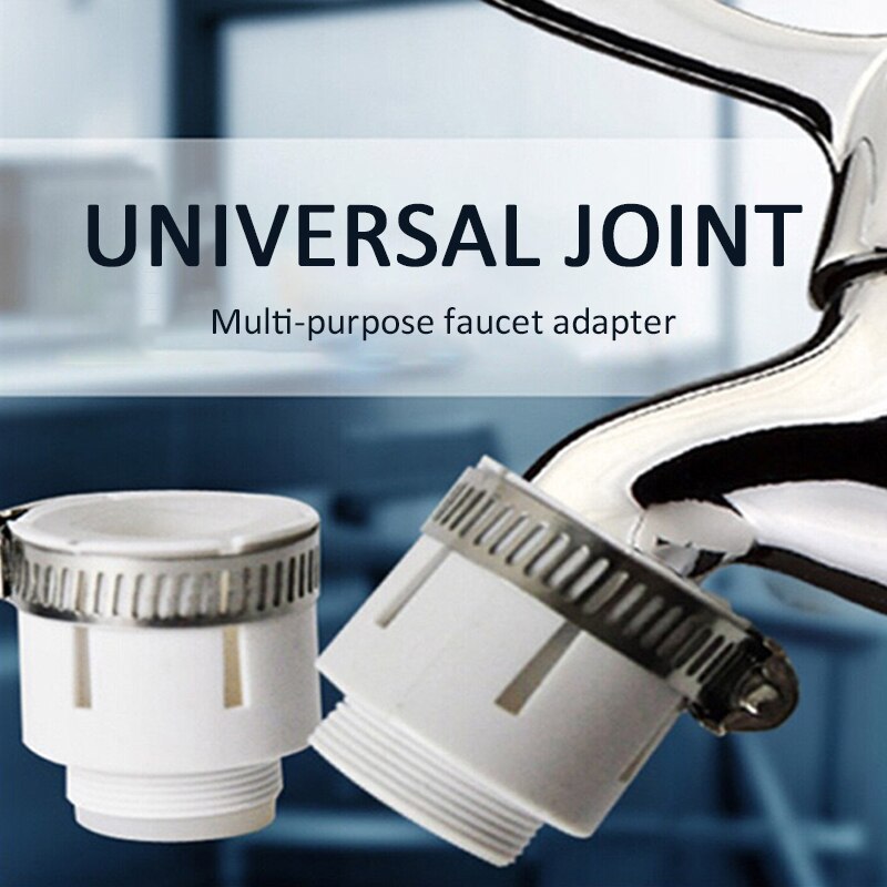 Multi-purpose Universal Joint Faucet Adapter Not Slip For One-piece Washer Faucet Fittings For 15-23mm Diameter Non-threaded Tap: Default Title