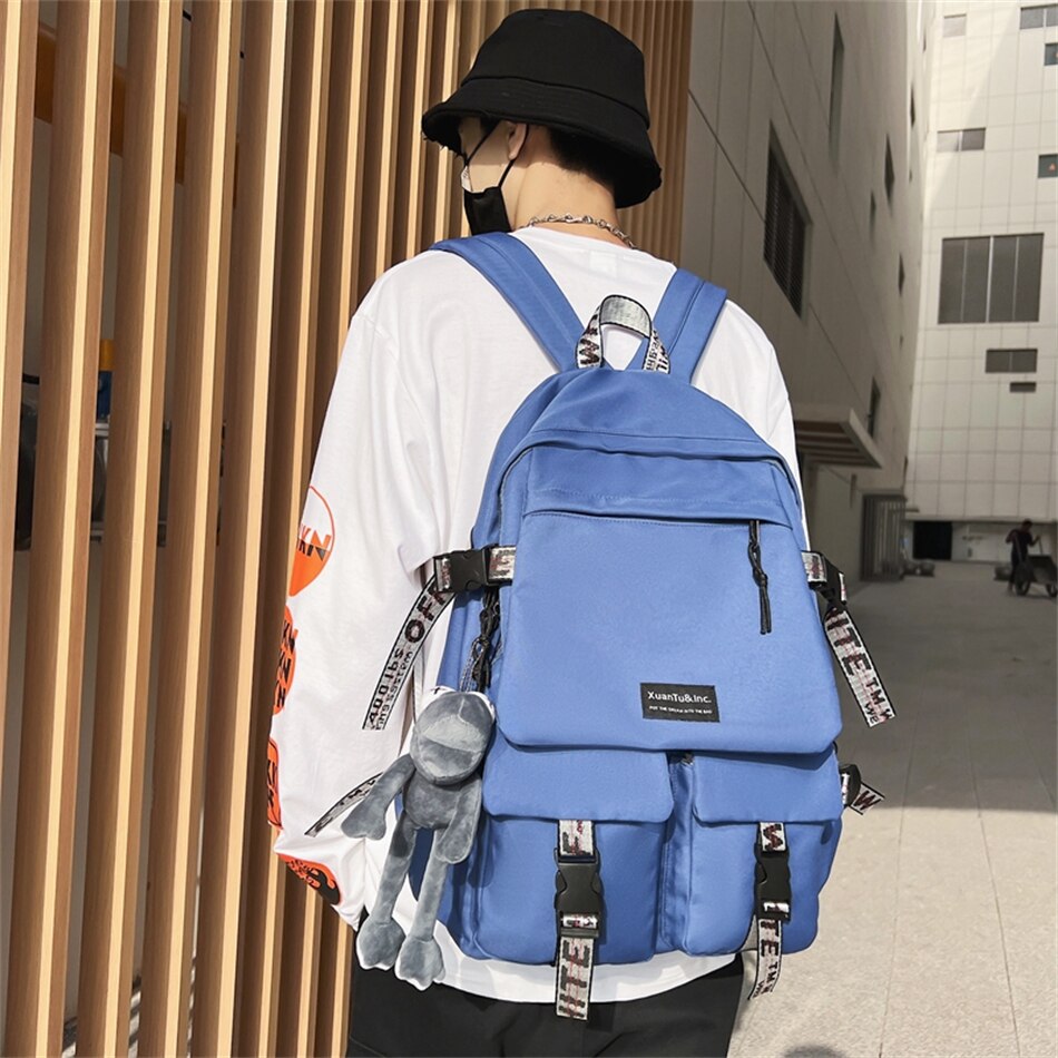 Backpack Purse Nylon Bagpack Large Capacity Rucksuck for Teenager Men School Book Bag Outdoor Travel Couple Back Pack