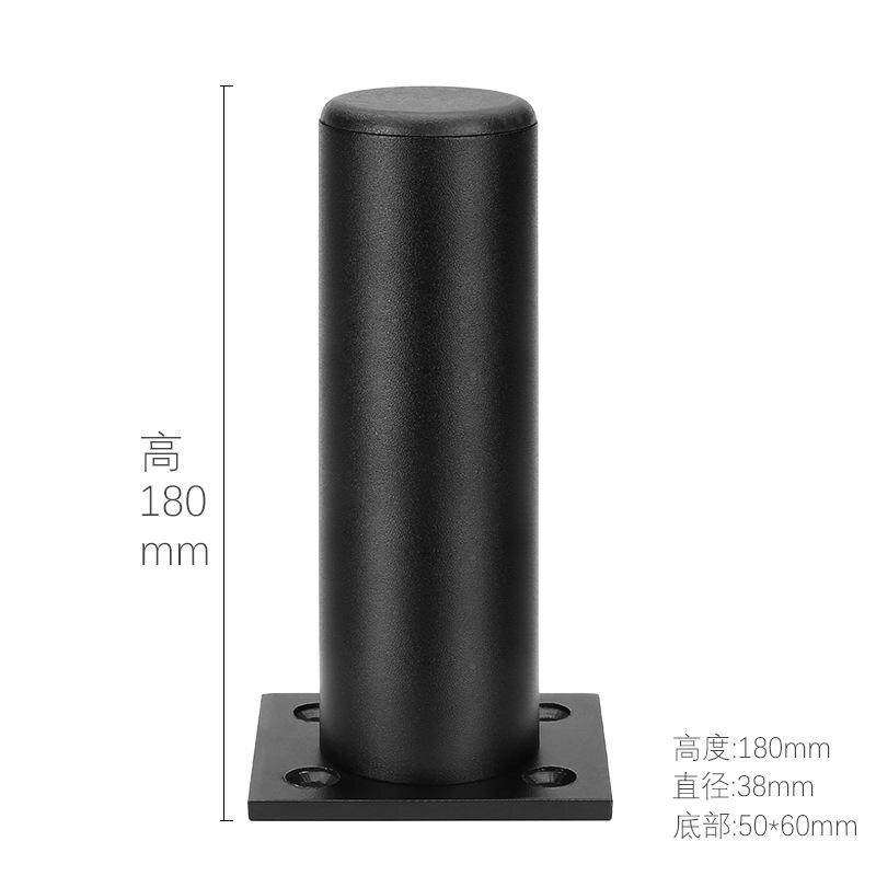 Furniture Table Legs Metal Leg High grade Aluminium Alloy Cabinet Foot Bathroom Tea Sofa All Straight Tube Ball: Brown