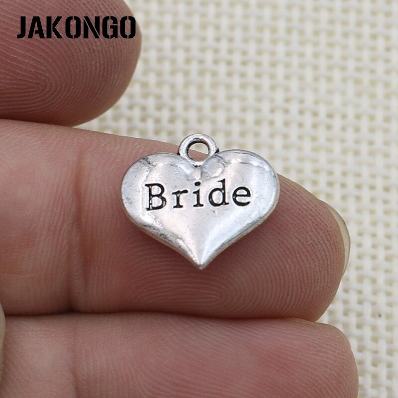 Jajongo-Colgante de plata antigua chapado en oro para novio, accesorios de joyería, pulseras, accesorios, bricolaje, 15x14mm