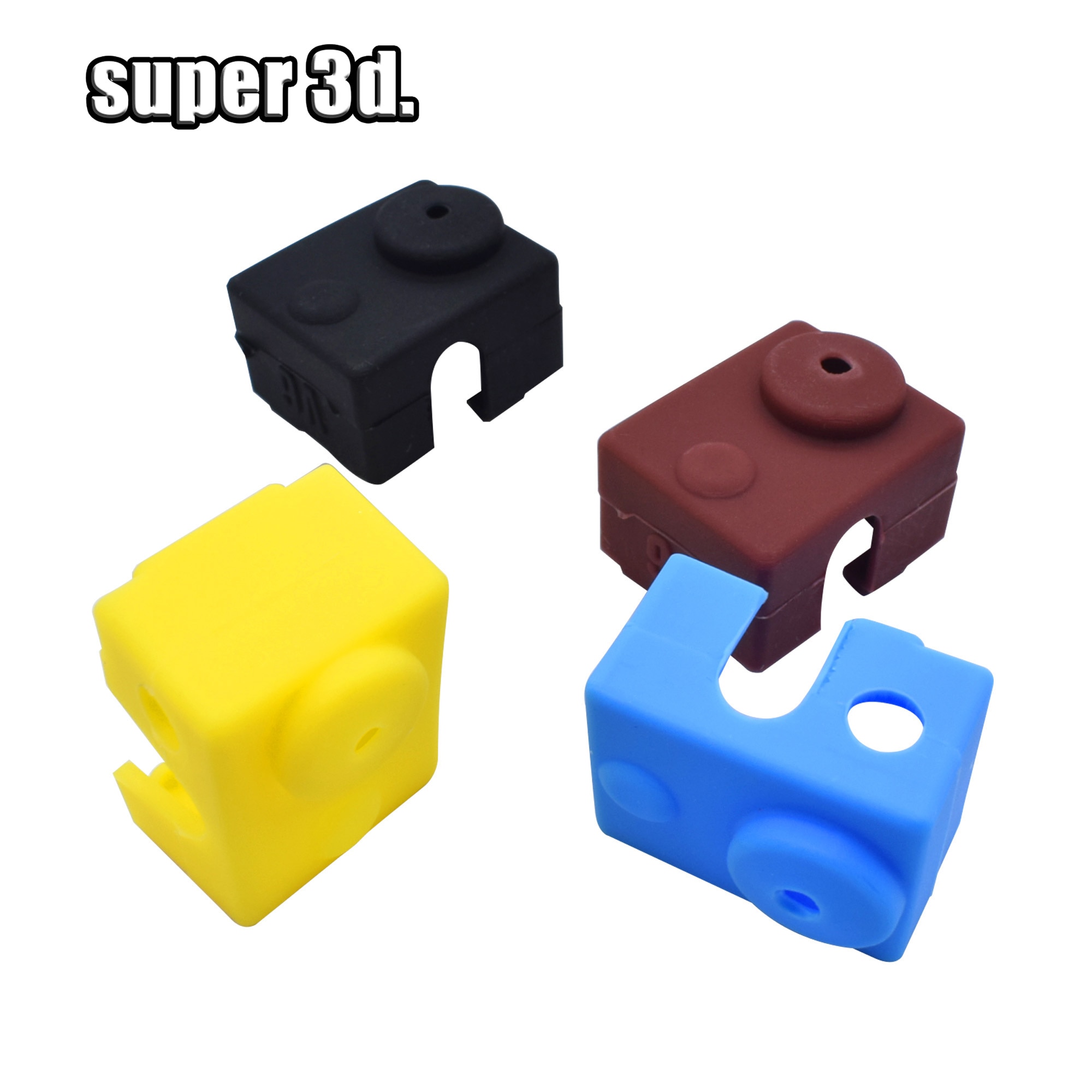 1 PC V6 Silicone Sock 3D printer Support PT100 +heating block set 1.75&3.0mm Heated Block Bowden Direct Extr for 3D Printer